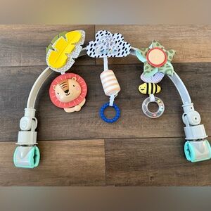 Colorful Baby Activity Arch with Lion & Bee car seat bouncer bassinet attachment